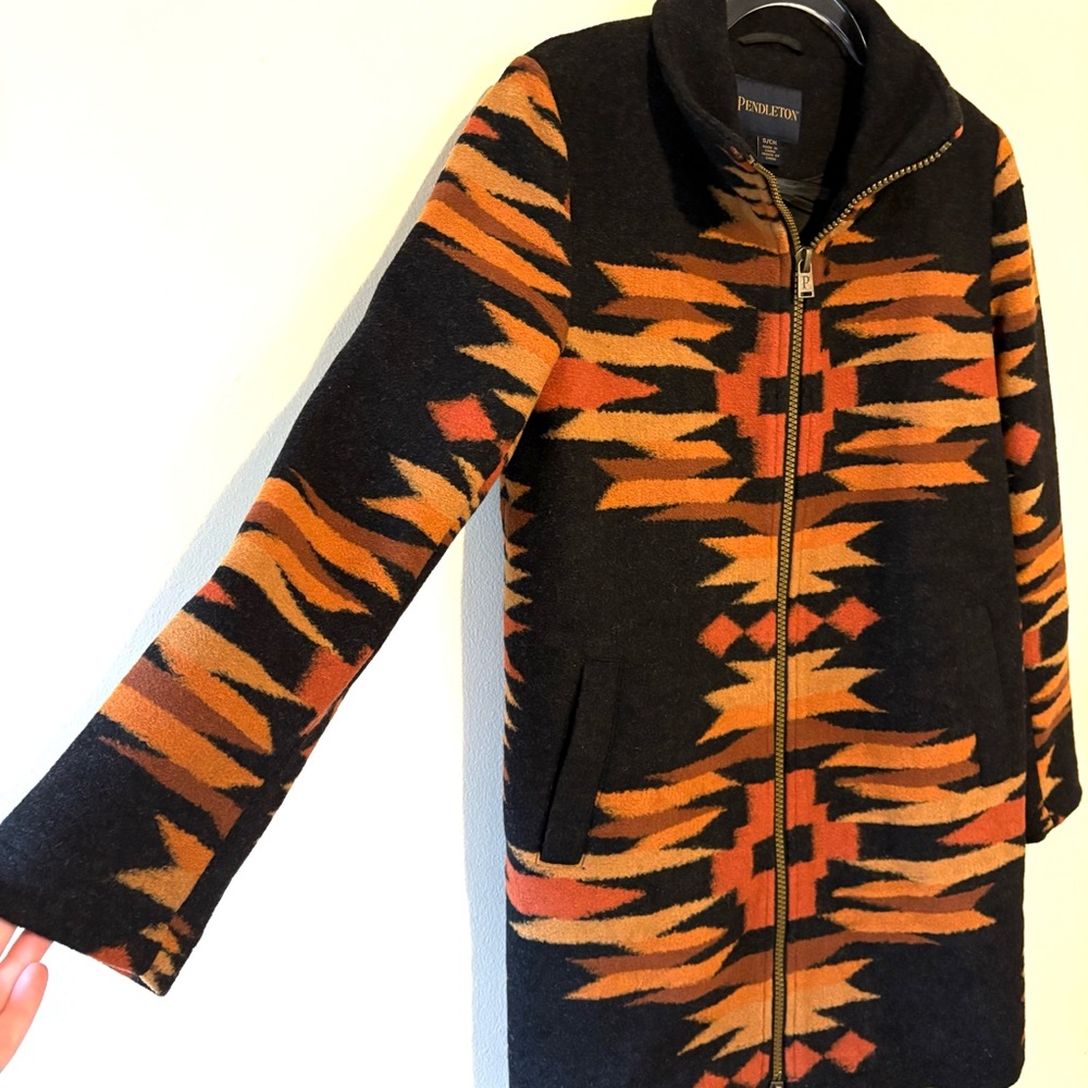 Pendleton wool blend southwestern zip up coat - Picture 8 of 11
